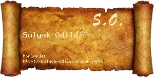 Sulyok Odiló névjegykártya